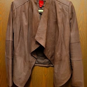 Genuine Leather GILI Open Front Chestnut Jacket